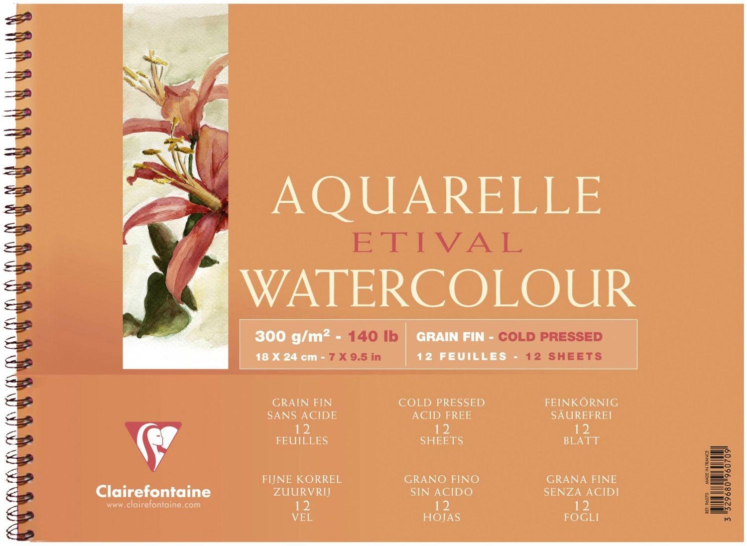 clairefontaine-96070c-malblock-etival-aquarellpapier-12-x-18-cm-300-g-12-blatt-w image 1