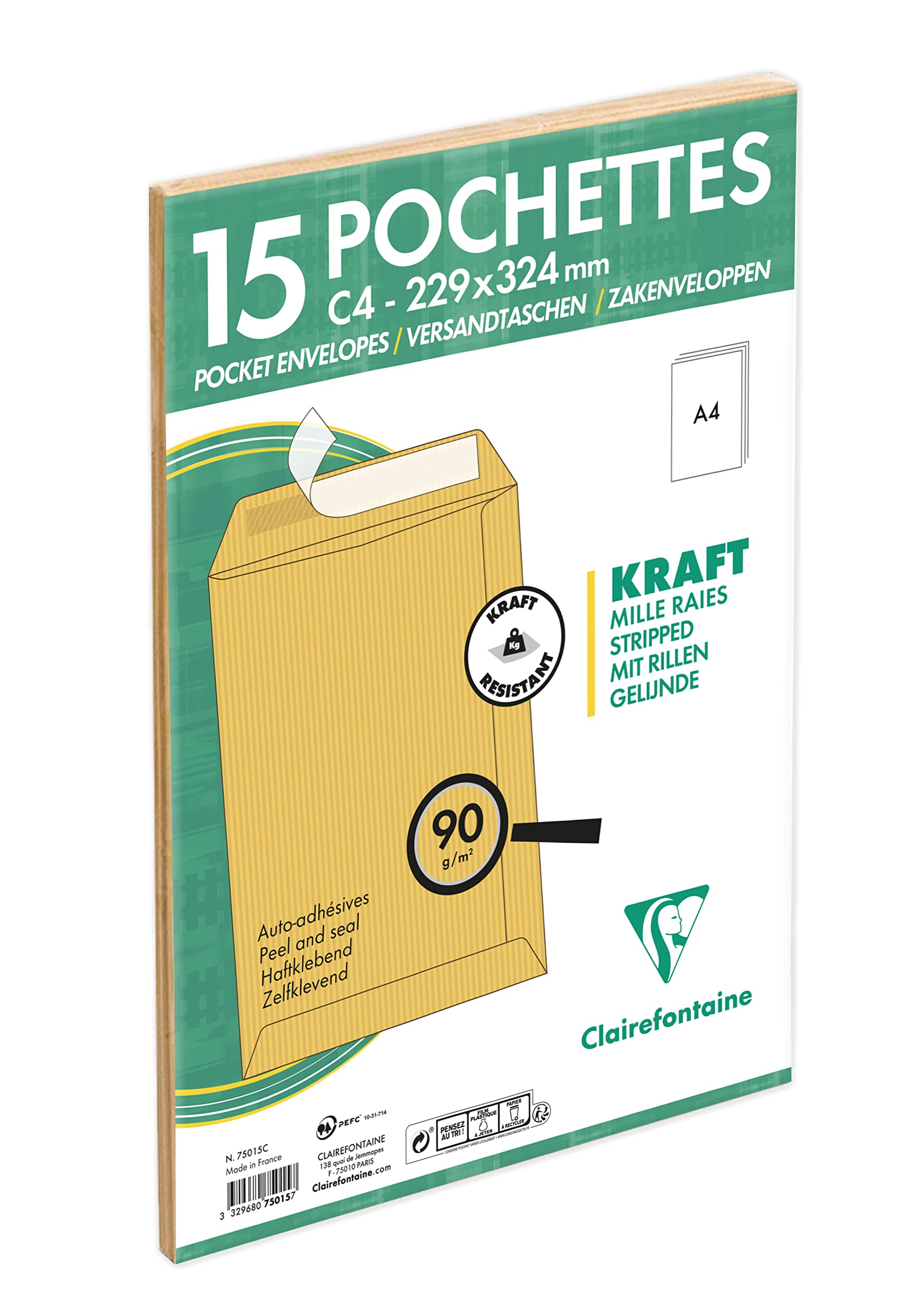 clairefontaine-754c-versandtaschen-26x33cm-selbstklebend-braun-250-st-ck image 6