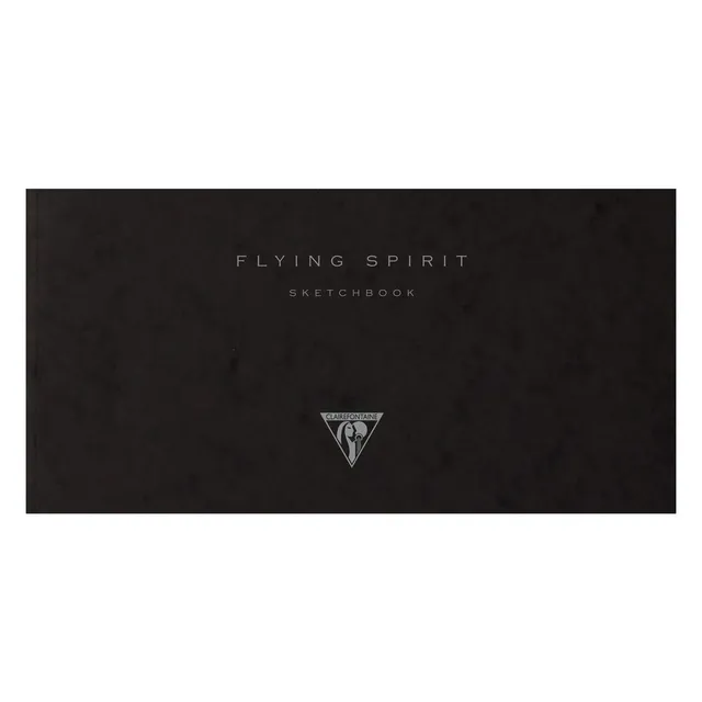 clairefontaine-notizbuch-flying-spirit-geheftet-21-x-10-5-cm-50-blatt-schwarz image 1