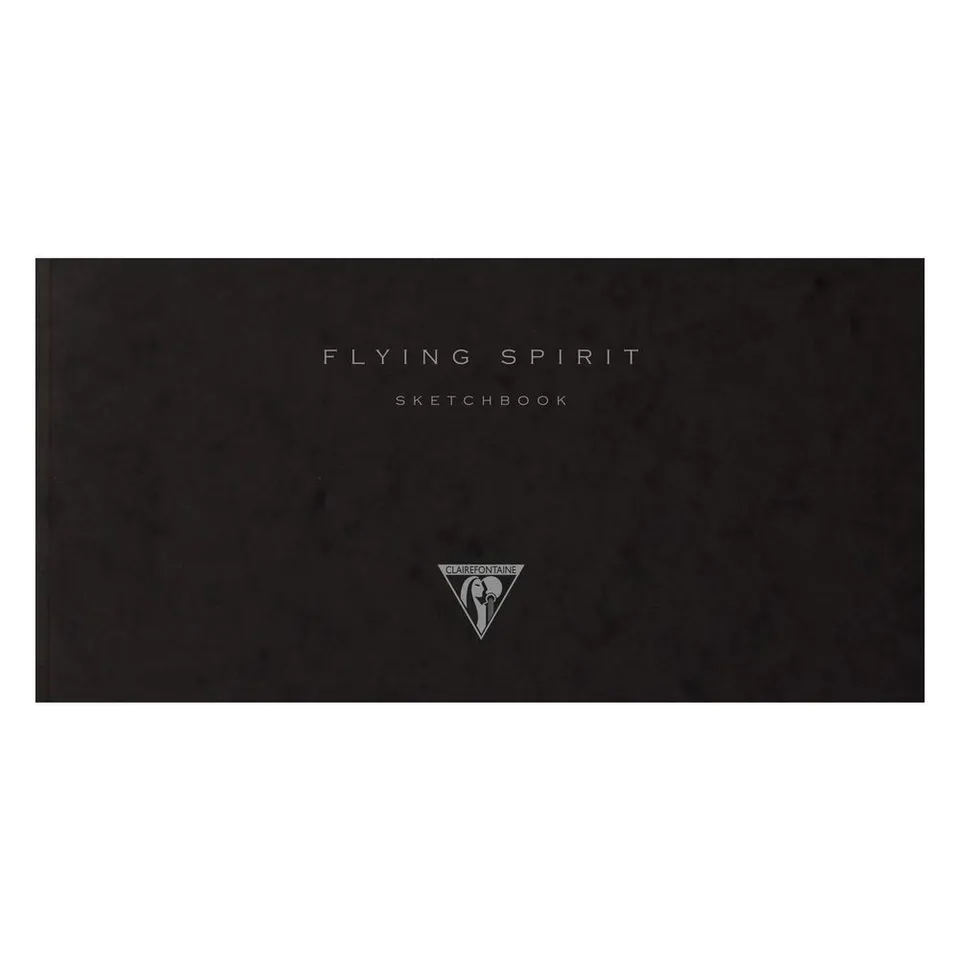 clairefontaine-notizbuch-flying-spirit-geheftet-21-x-10-5-cm-50-blatt-schwarz image 1
