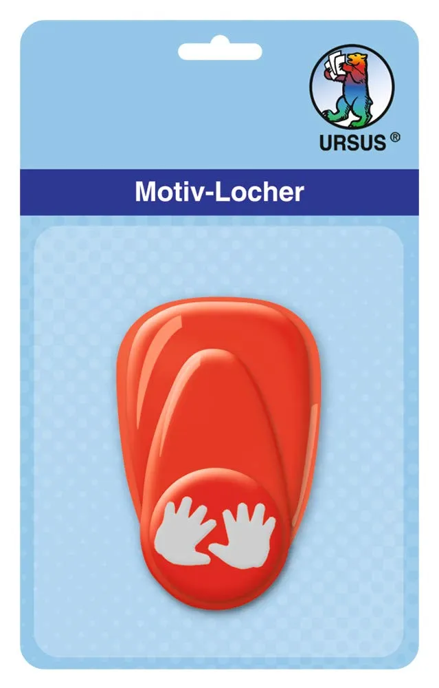 ursus-19470062-motivlocher-baby-h-nde-rot-klein-16-mm-motivstanzer image 1