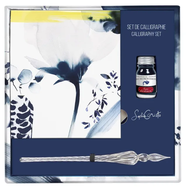 clairefontaine-115946c-inkebana-kalligraphie-set-21x21-cm-glasfeder image 1