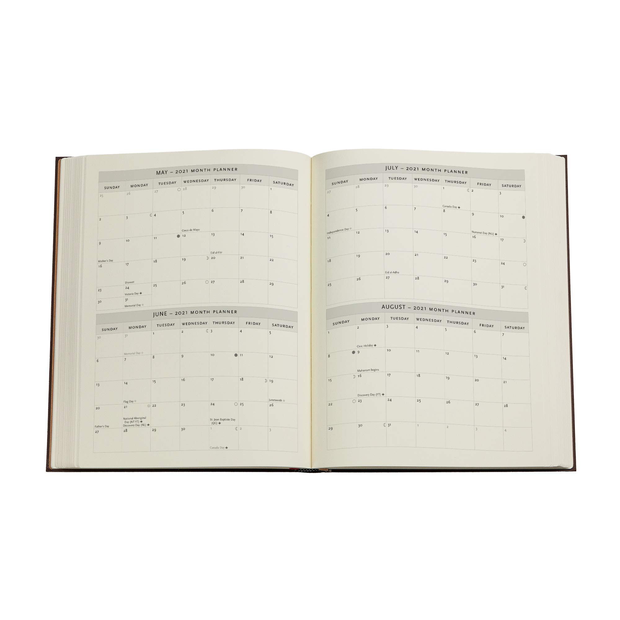 paperblanks-ochre-ultra-12-month-flexis-kalender-2021-old-leather-collection image 5