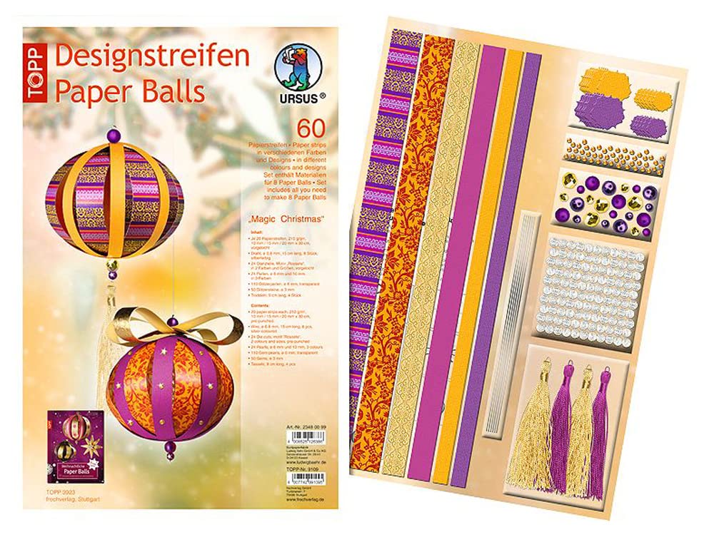 ursus-paper-balls-amelie-bastelset-f-r-8-kugeln-ca-10-cm-60-designstreifen image 4
