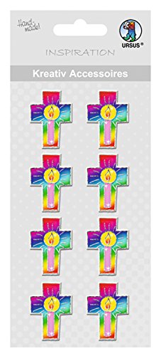 ursus-564000270-kreativ-accessoires-buntes-kreuz-8-st-ck-selbstklebend image 3