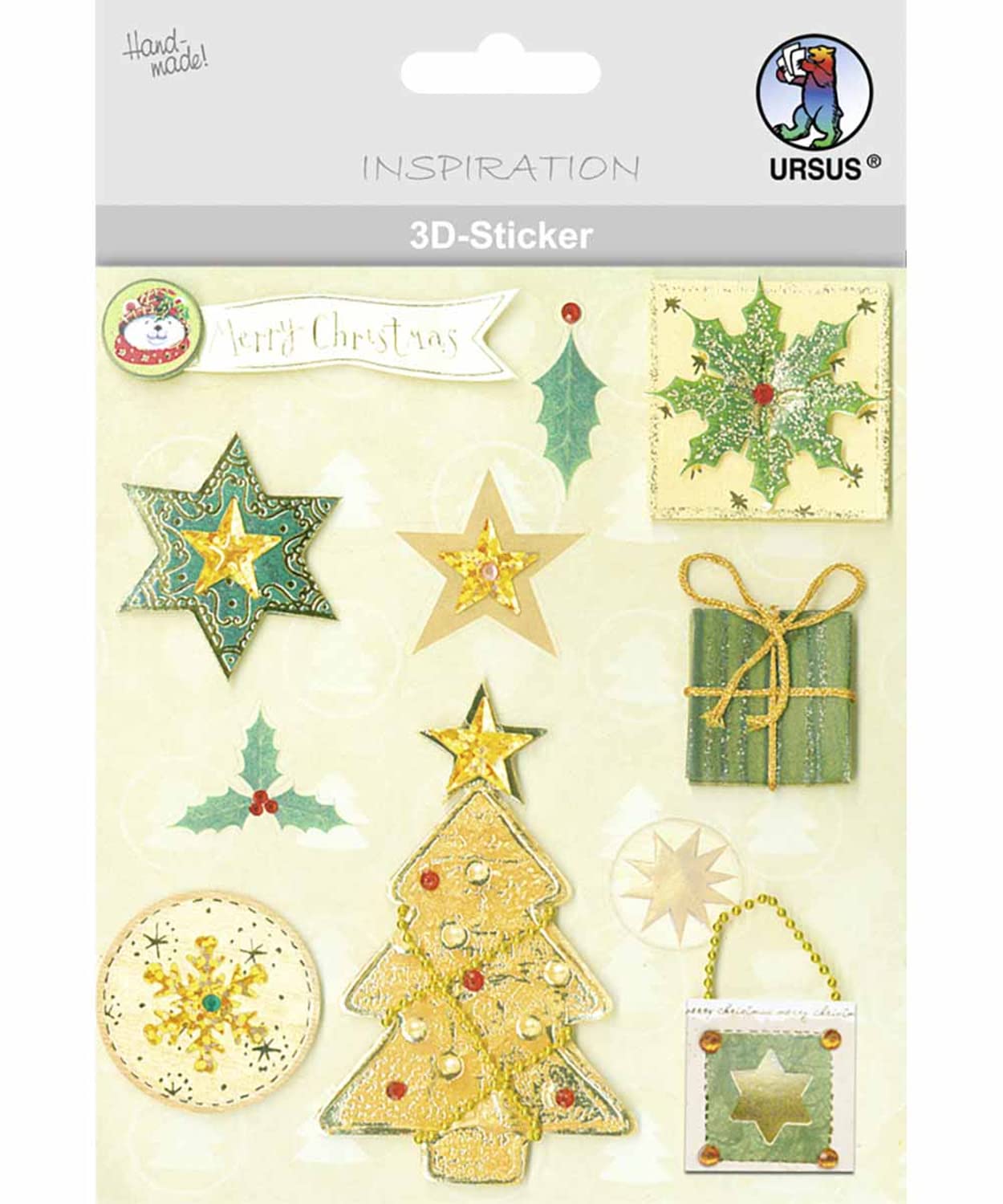 ursus-56330010-3d-sticker-set-christmas-7-bogen-selbstklebend image 4
