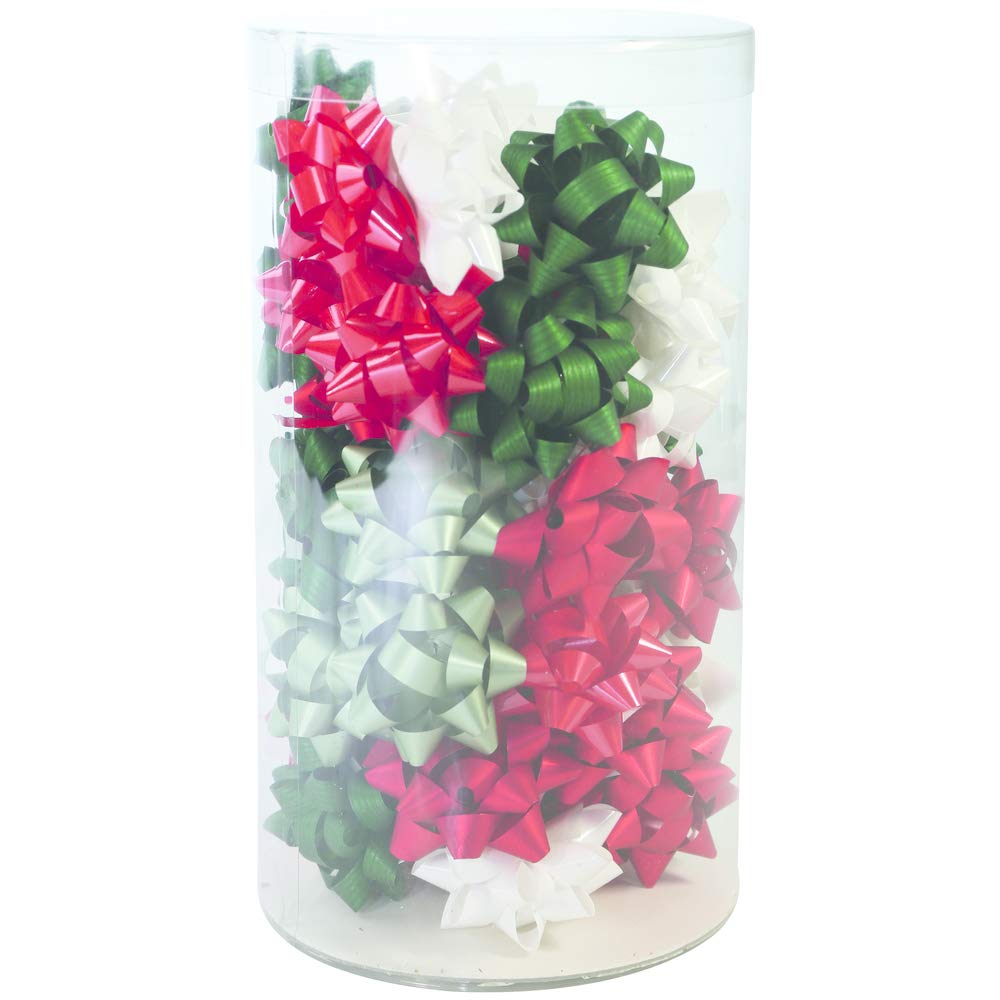 clairefontaine-211396c-kristallbox-mit-50-geschenkschleifen-5cm-rot-gr-n-wei image 6
