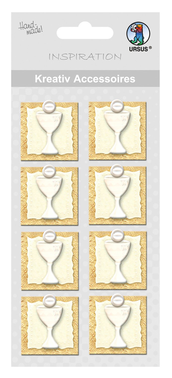 ursus-564000142-kreativ-accessoires-kelch-1-gold-8-selbstklebende-sticker image 1