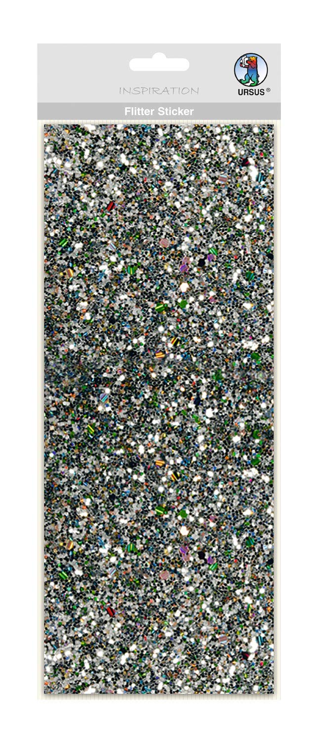 ursus-59470003-flitter-sticker-silber-gr-n-12-x-29-cm-selbstklebend image 1