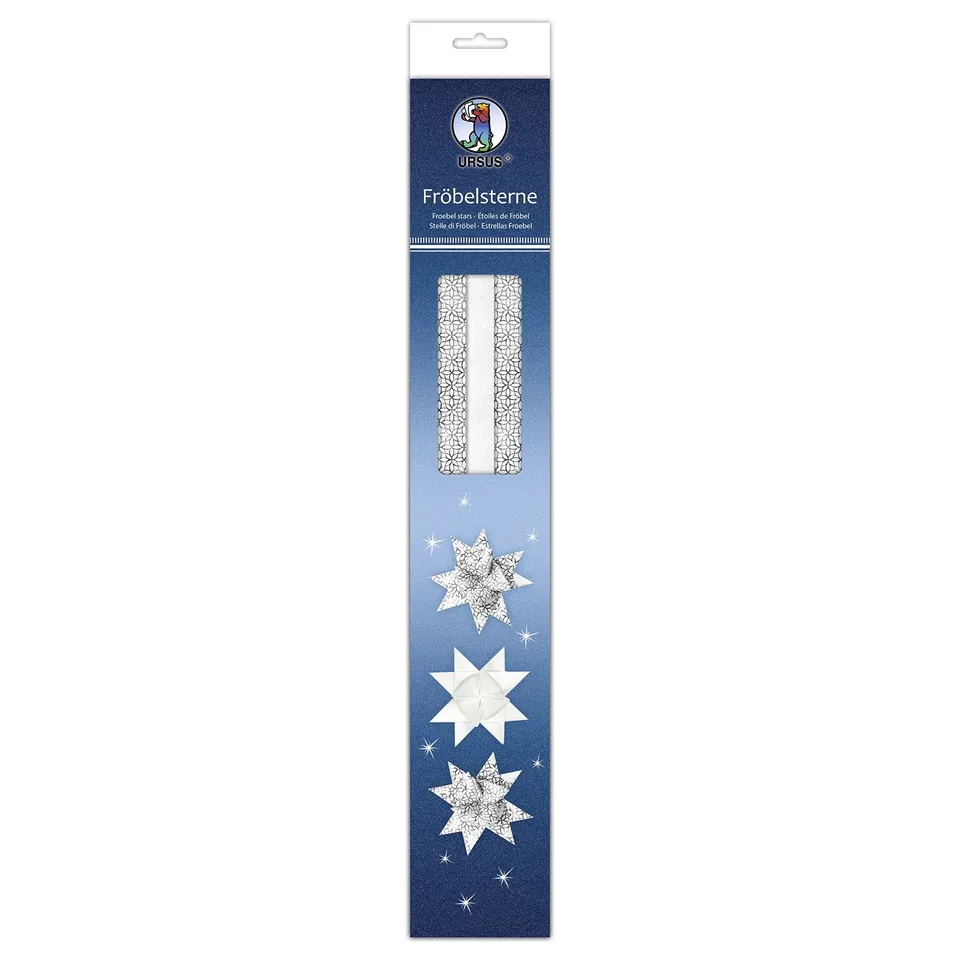 ursus-papierstreifen-f-r-fr-bel-sterne-silber-wei-80-streifen-f-r-20-sterne-1-5- image 1