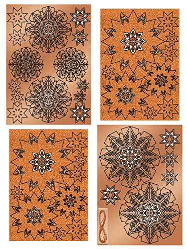 ursus-33760000-glitterstern-3d-estelle-kupfer-material-f-r-3-sterne-mit-anleitun image 6