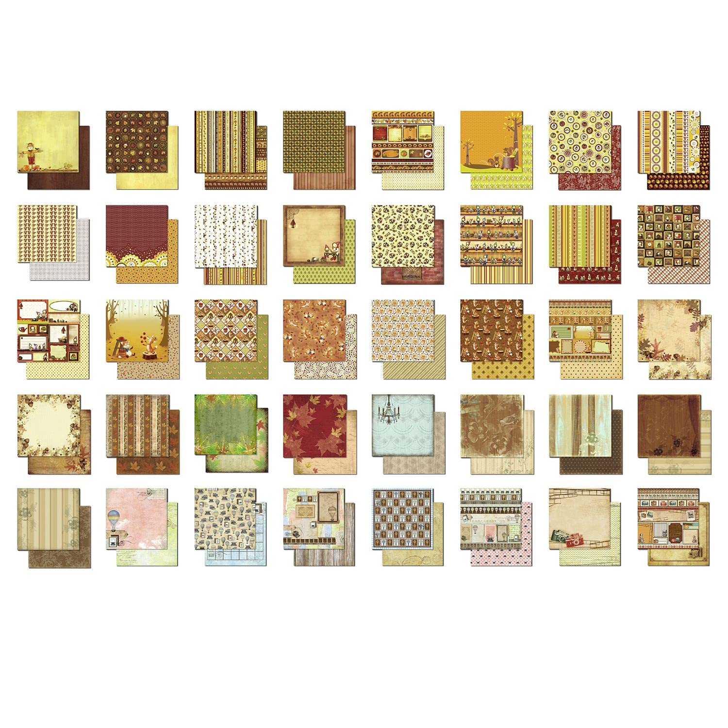 ursus-71890099-glitter-design-papier-autumn-30-5-x-30-5-cm-190-g-m image 2
