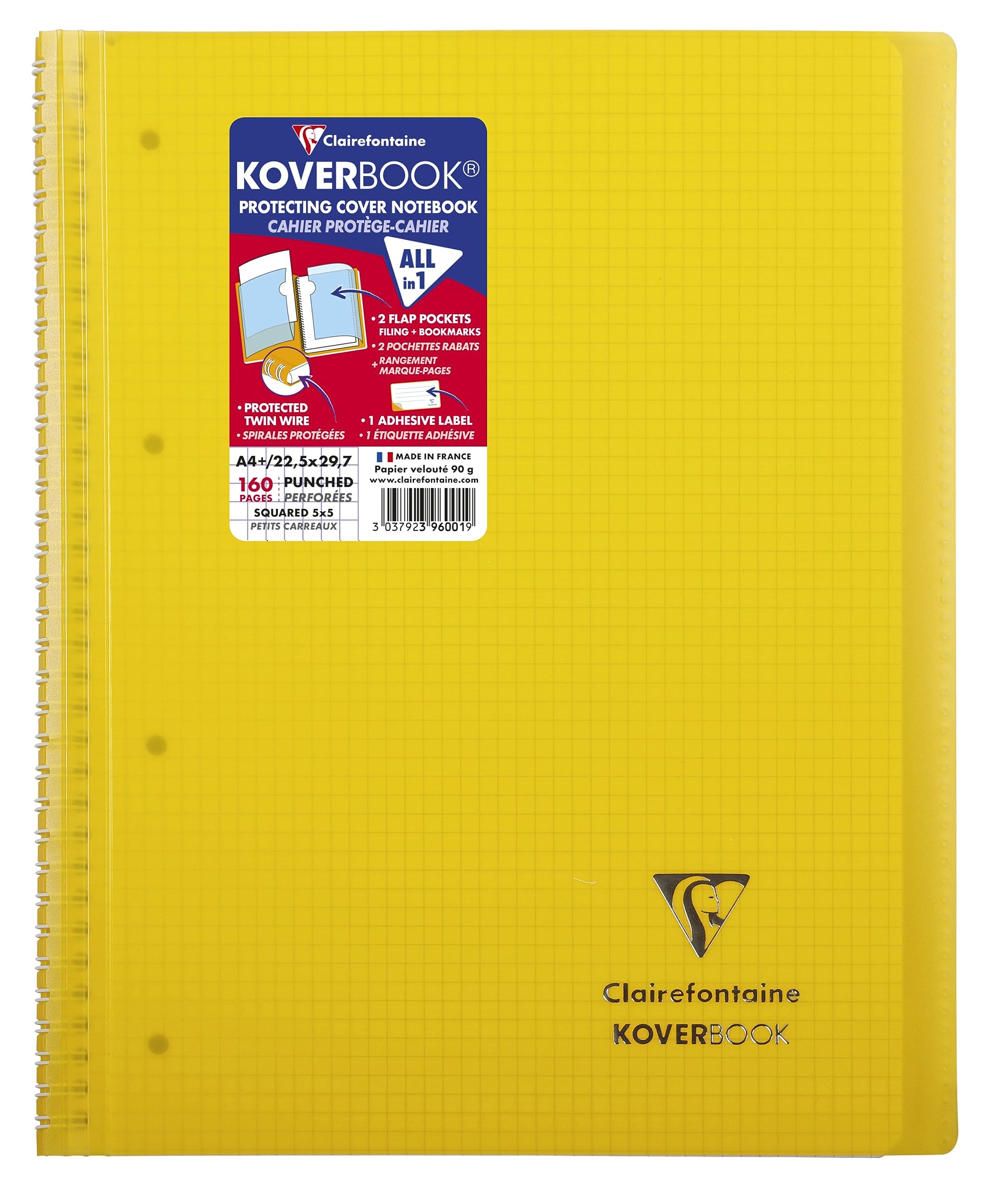 clairefontaine-koverbook-collegeblock-din-a4-kariert-80-blatt-90g-mit-pp-einband image 6