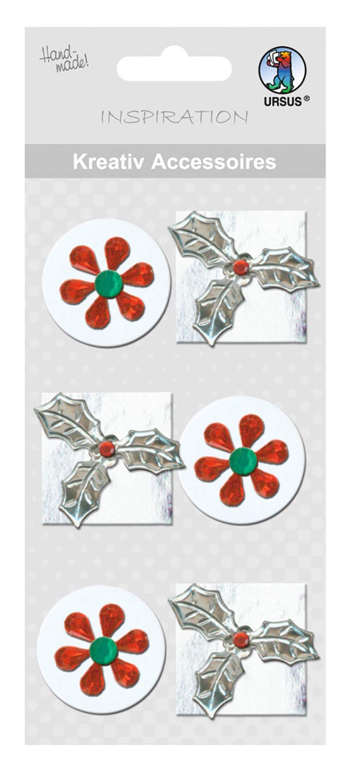 ursus-56400056-kreativ-accessoires-mistel-und-bl-ten-selbstklebend image 1