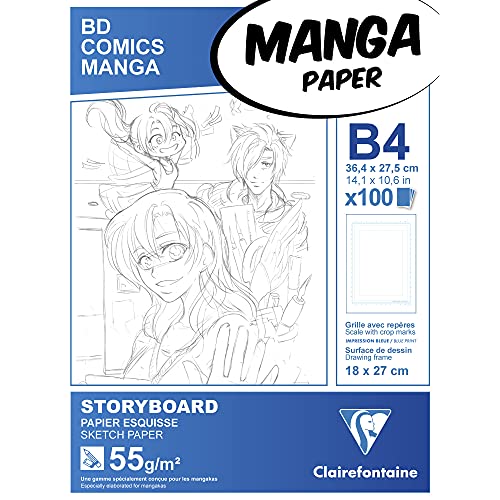 clairefontaine-94037c-manga-block-storyboard-din-a4-100-blatt-55-g-wei image 7