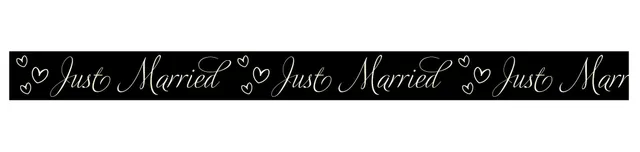 ursus-masking-tape-just-married-schwarz-15mm-x-10m-reispapier image 1