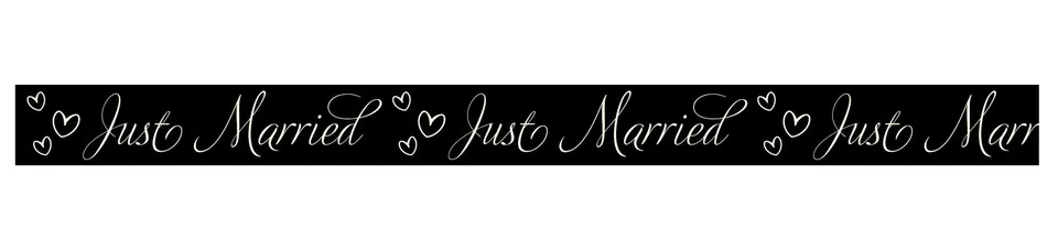 ursus-masking-tape-just-married-schwarz-15mm-x-10m-reispapier image 1