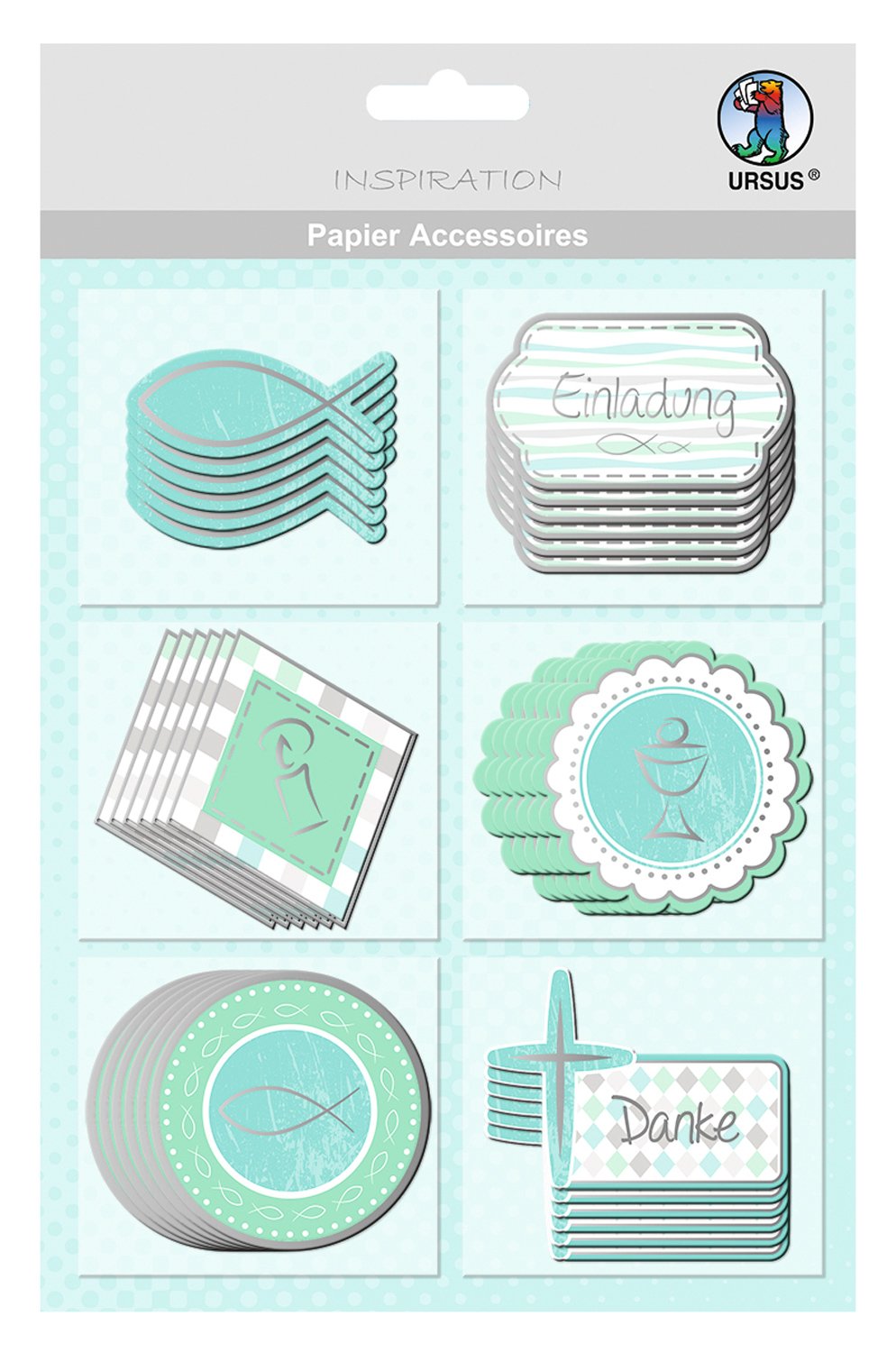 ursus-papier-accessoires-jesus-aqua-36-st-ck-in-6-motiven-veredelt image 1