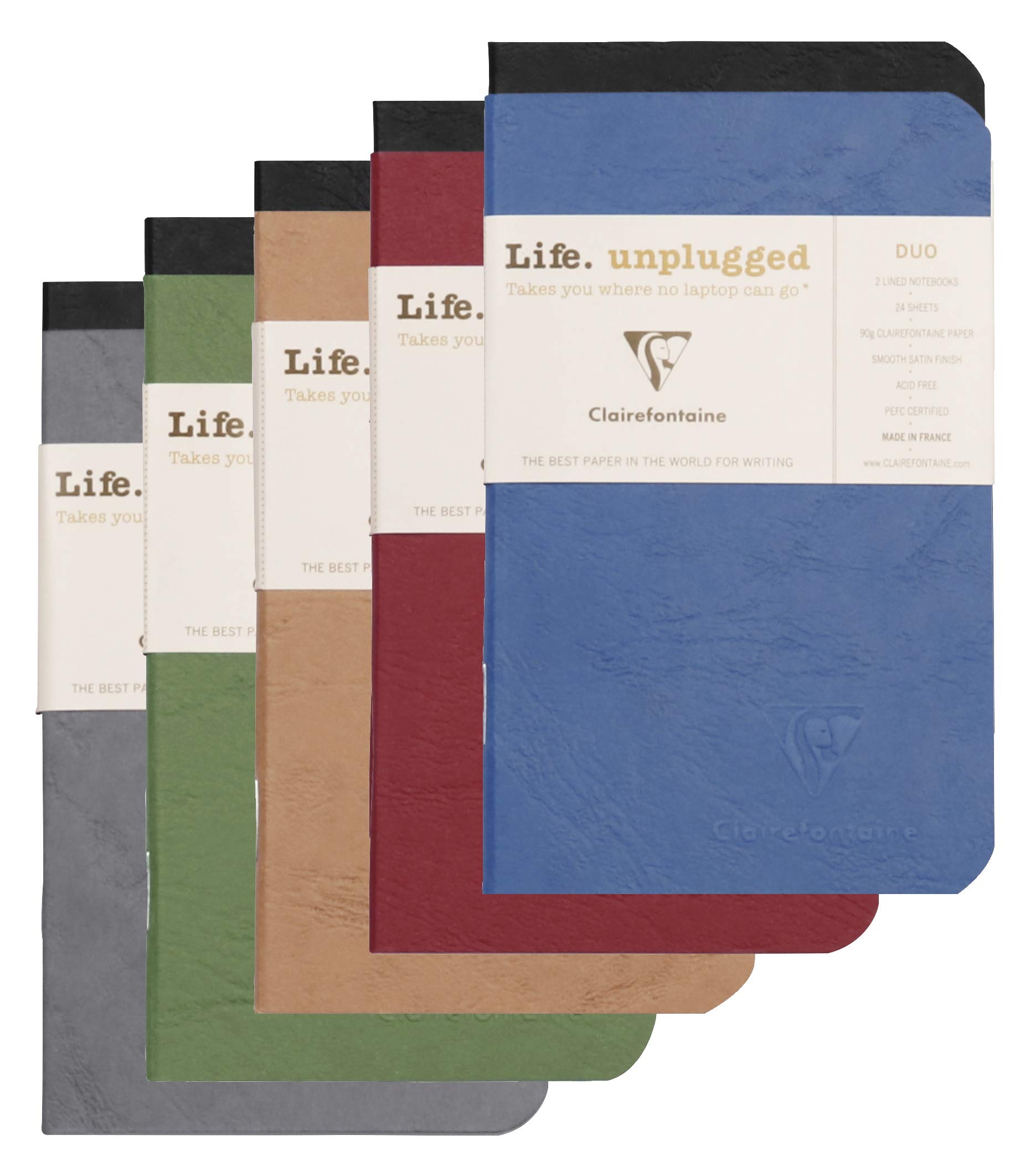 clairefontaine-73102c-age-bag-duo-notizhefte-7-5x12-cm-kariert-2-hefte-48-seiten image 1