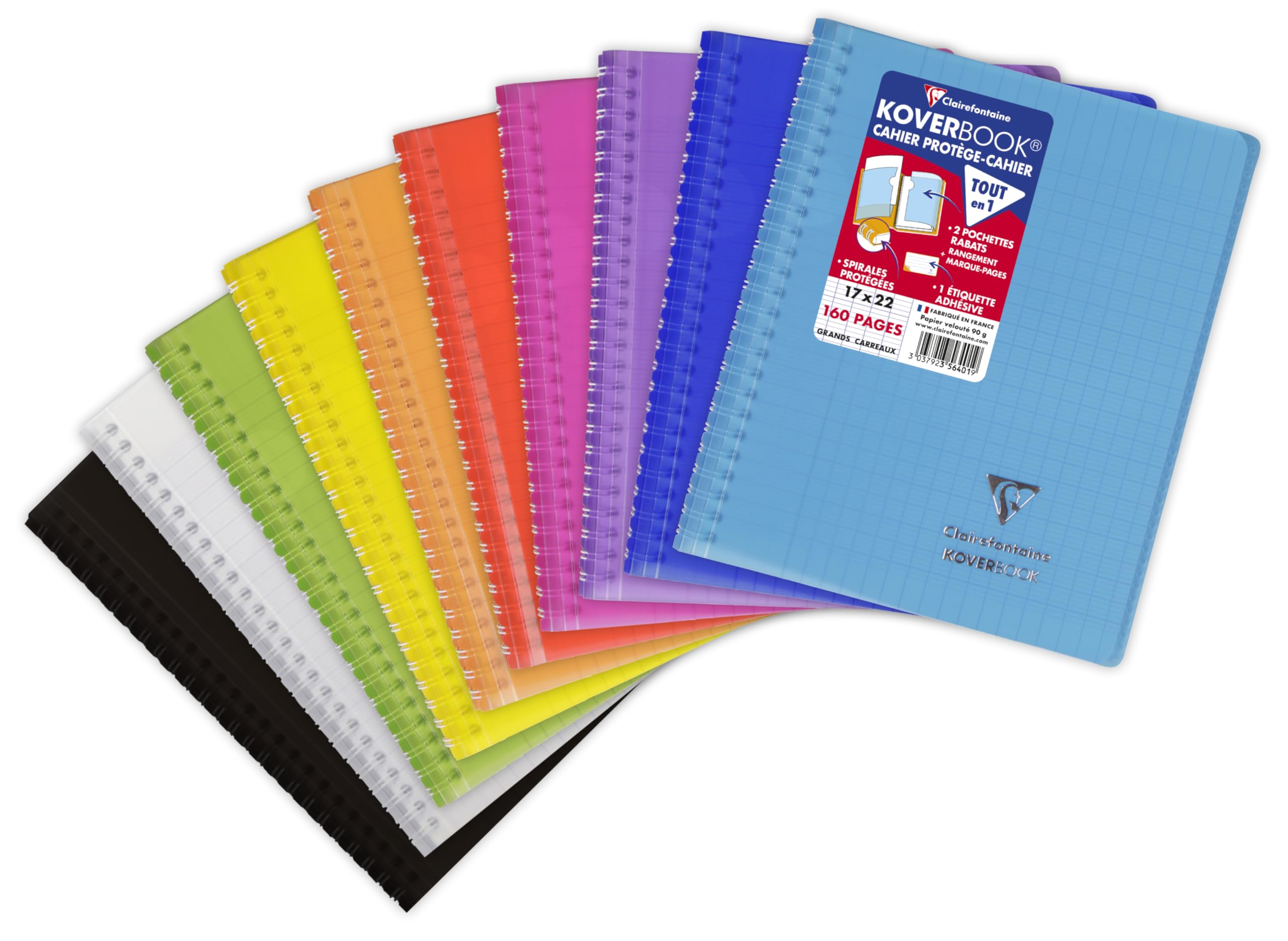 clairefontaine-koverbook-356401c-spiralheft-17x22cm-80-blatt-seyes-sortiert image 1
