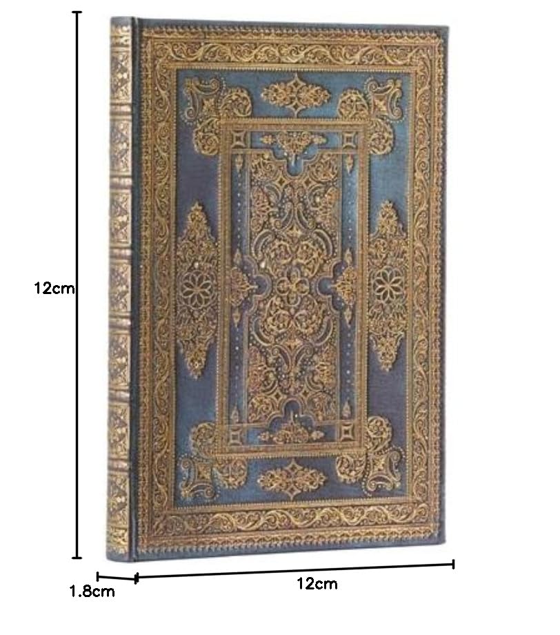 paperblanks-blue-luxe-luxe-design-midi-journal-liniert-hardcover-mit-gummiband image 8