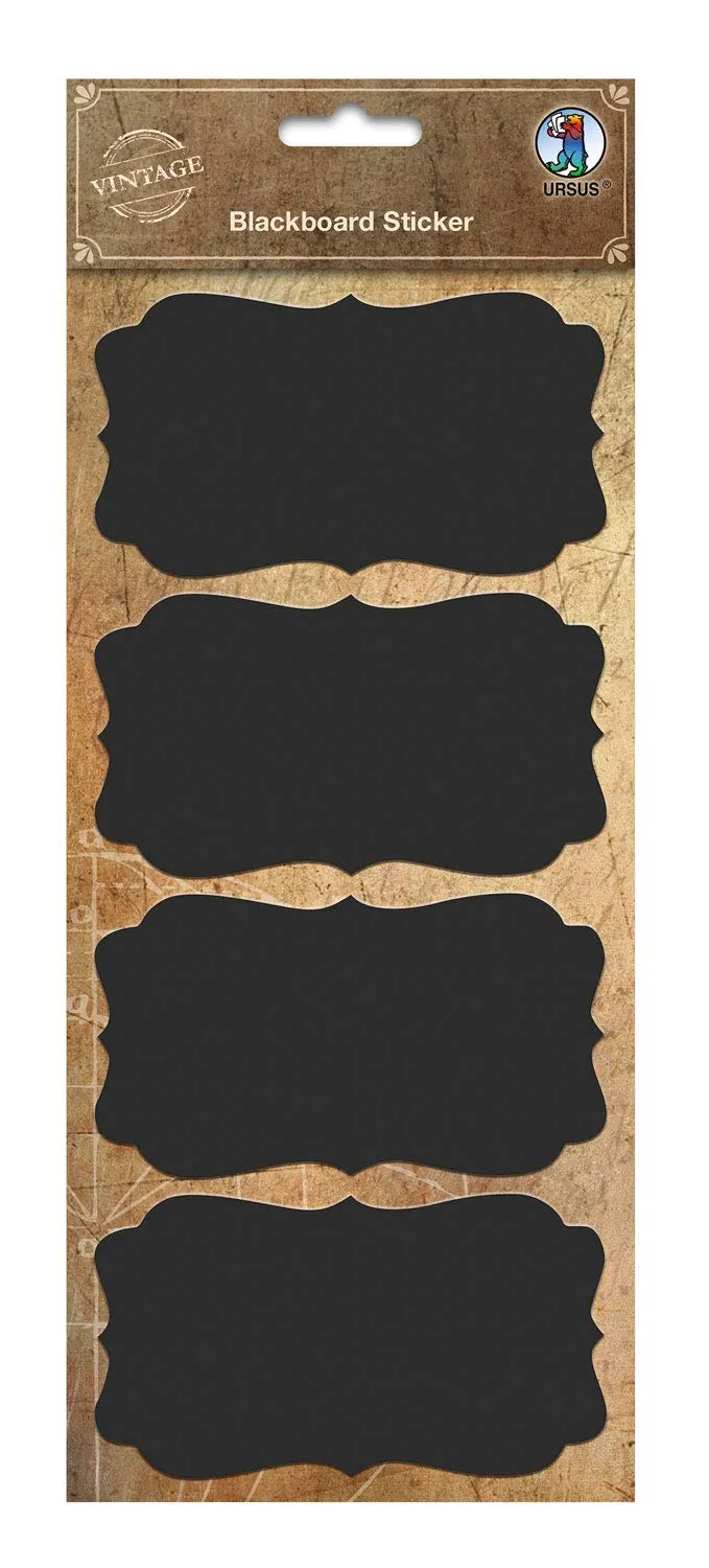 ursus-41010004-blackboard-sticker-rechteck-geschwungen-matt-schwarz-selbstkleben image 1