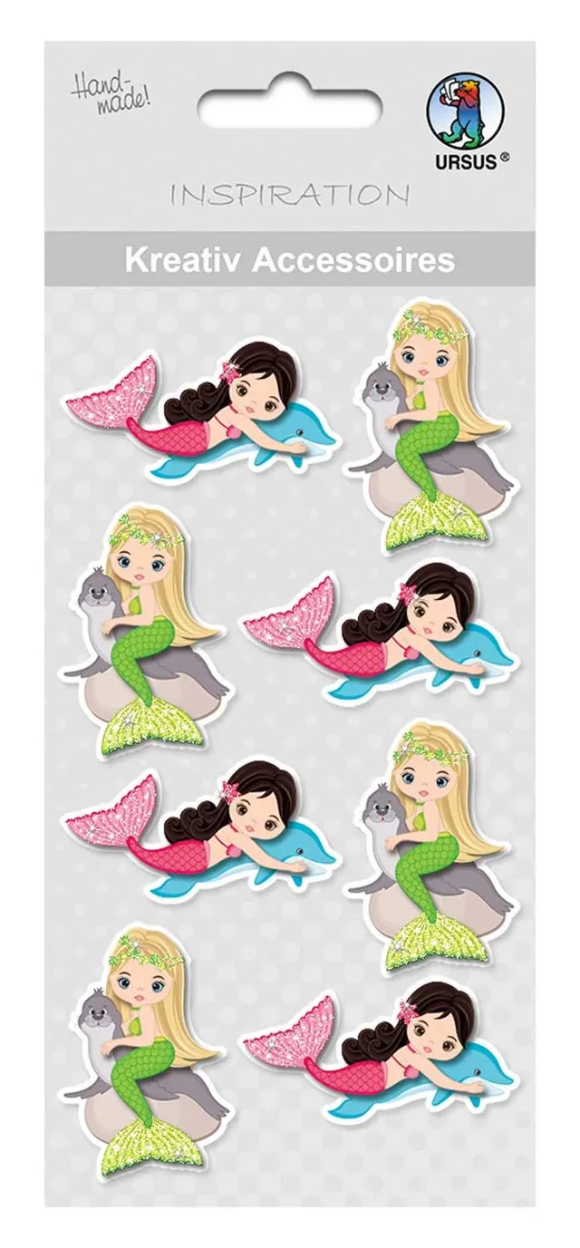 ursus-kreativ-accessoires-meerjungfrau-2-selbstklebend-8-st-ck-mermaid image 1