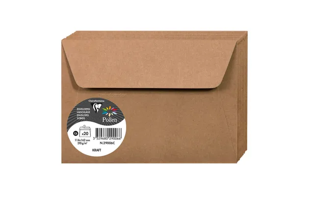 clairefontaine-pollen-29006c-umschl-ge-11-4-x-16-2-cm-120g-kraftbraun-20-st-ck image 1