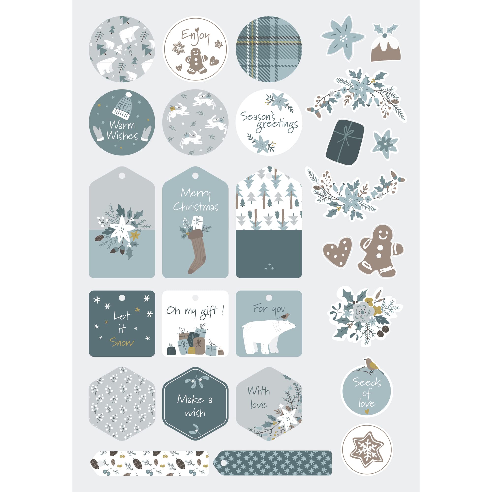 clairefontaine-polarweihnacht-bastelblock-din-a4-200-g-20-blatt-mit-stickern image 3