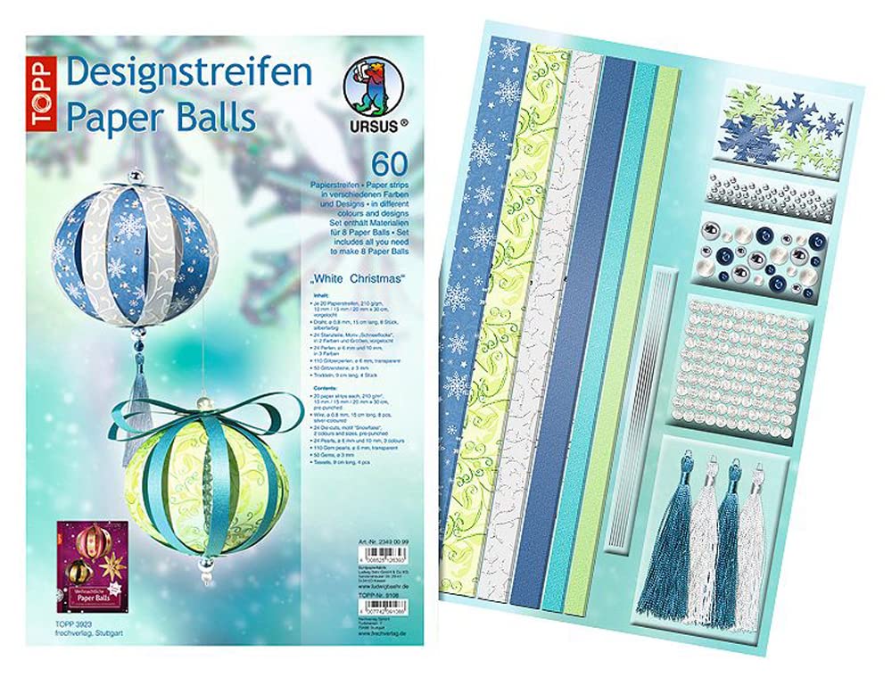 ursus-paper-balls-amelie-bastelset-f-r-8-kugeln-ca-10-cm-60-designstreifen image 7