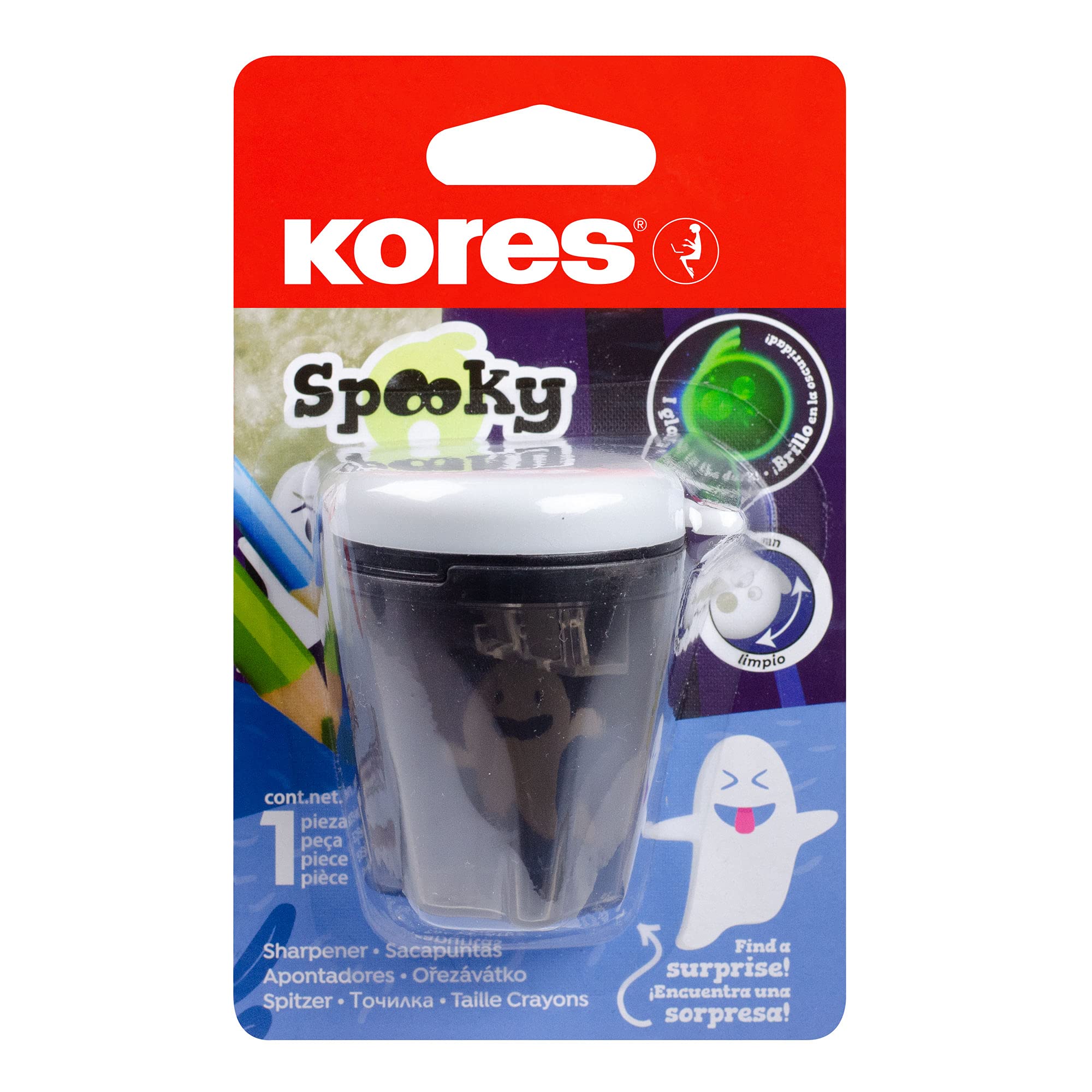 kores-ghost-doppellochspitzer-standard-jumbo-leuchtet-im-dunkeln-mit-beh-lter image 1