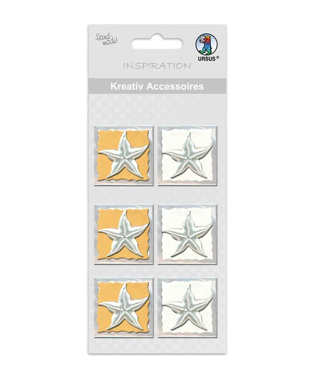 ursus-564000118-kreativ-accessoires-seestern-6-selbstklebende-3d-sticker image 1