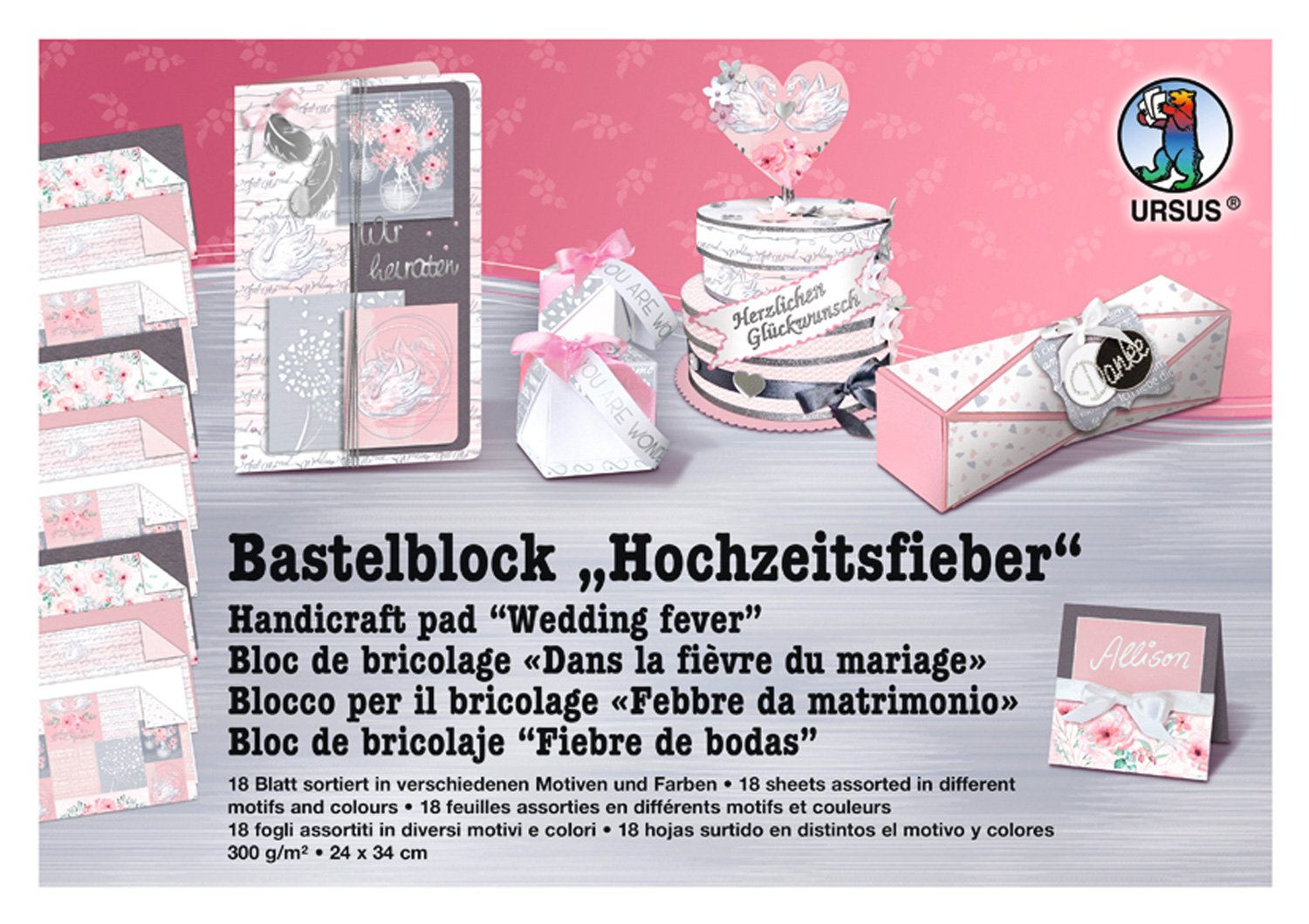 ursus-bastelblock-party-24x34-cm-16-blatt-300-g-m-beidseitig-bedruckt image 5