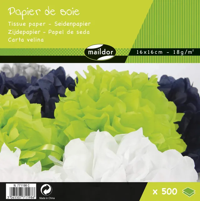 clairefontaine-maildor-seidenpapier-500-bogen-16-x-16-cm-sortiert image 1