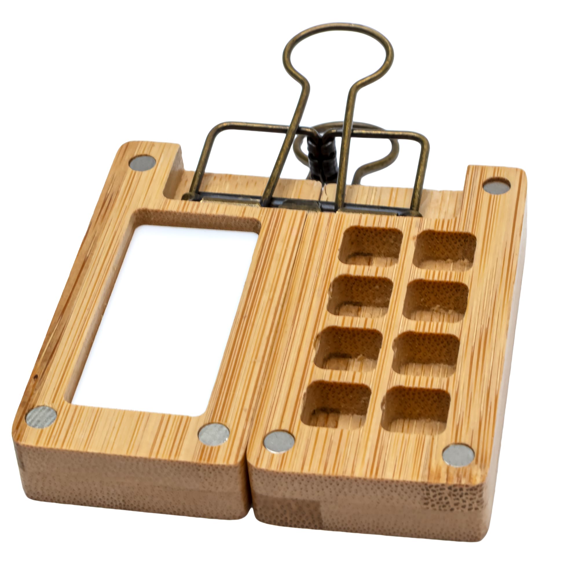 hahnem-hle-bambus-mini-malpalette-6x6-cm-8-n-pfchen-mit-mischfl-che-clip-und-mag image 1