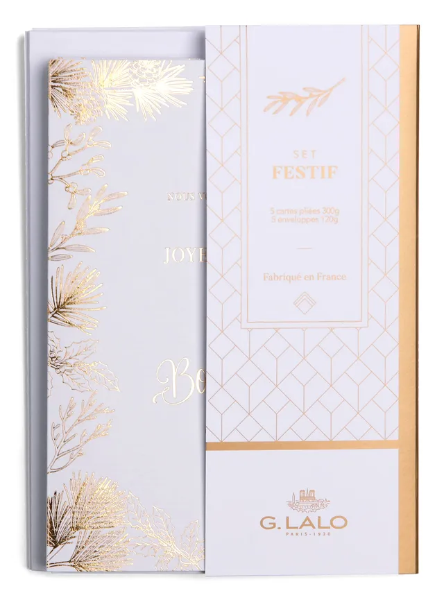 clairefontaine-lalo-32601l-weihnachts-korrespondenzset-5-verg-doppelkarten-mit-g image 1