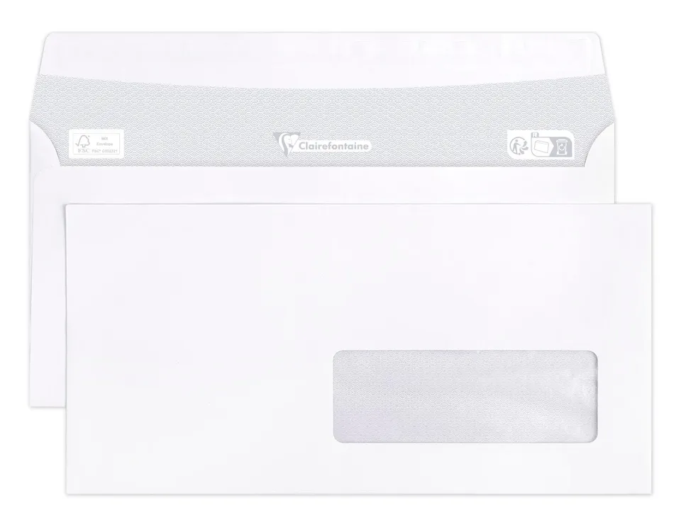 clairefontaine-umschl-ge-dl-110x220-mm-mit-fenster-wei-500-st-ck image 1