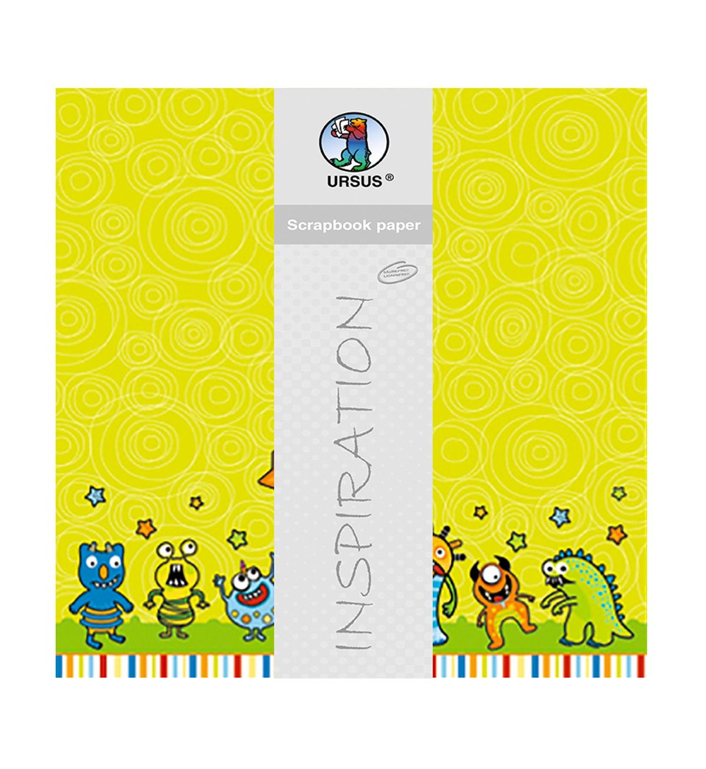 ursus-premium-glitter-scrapbook-paper-monster-motiv-193-30-5-x-30-5-cm-190-g-qm- image 3