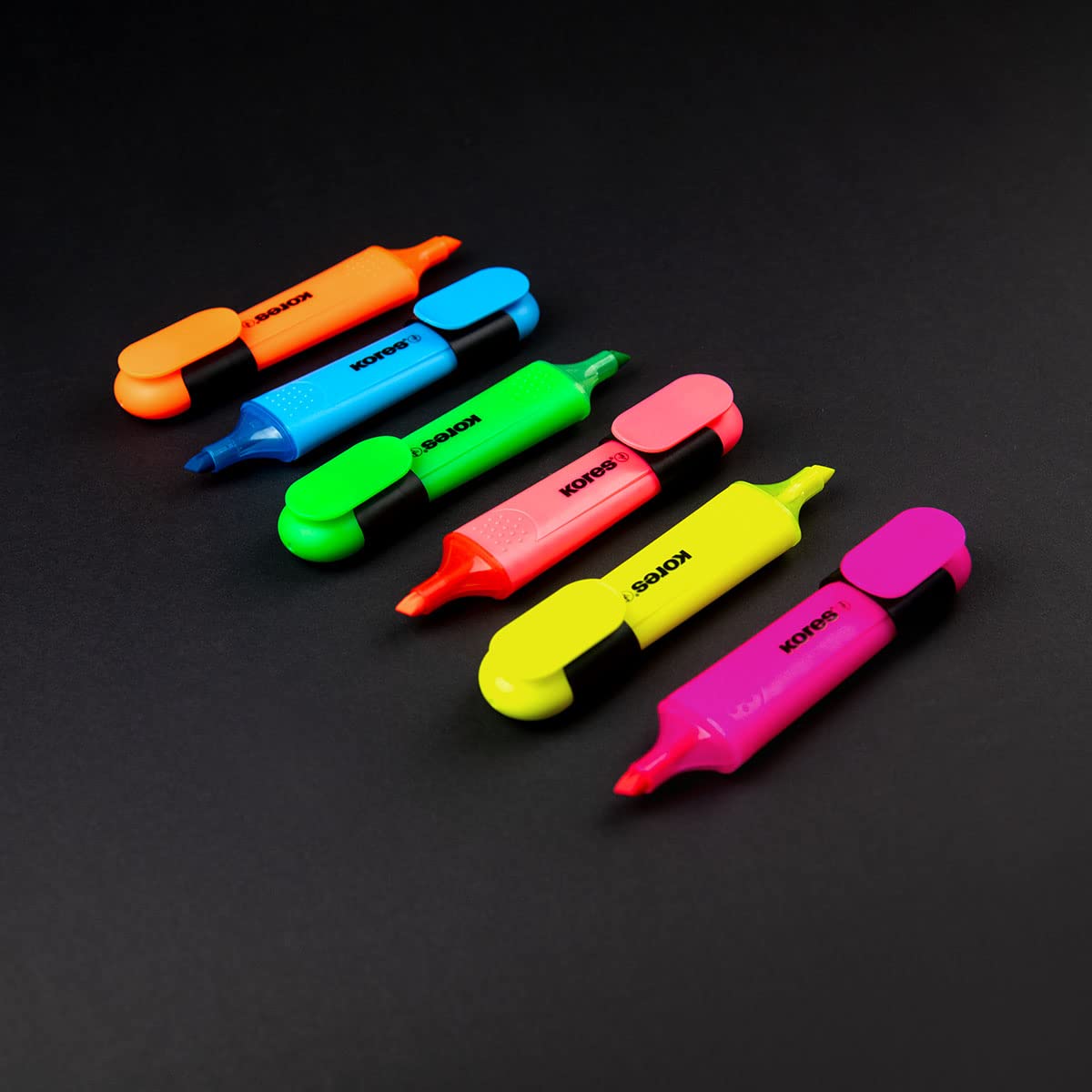 kores-tm36160-bright-liner-textmarker-6er-set-neon-mit-keilspitze image 3