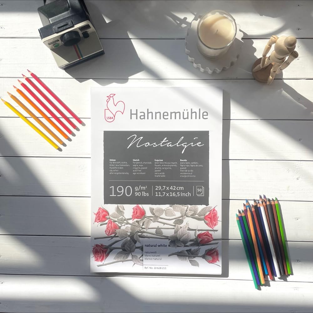 hahnem-hle-skizzenpapier-nostalgie-190-g-m-a4-block-50-blatt image 2