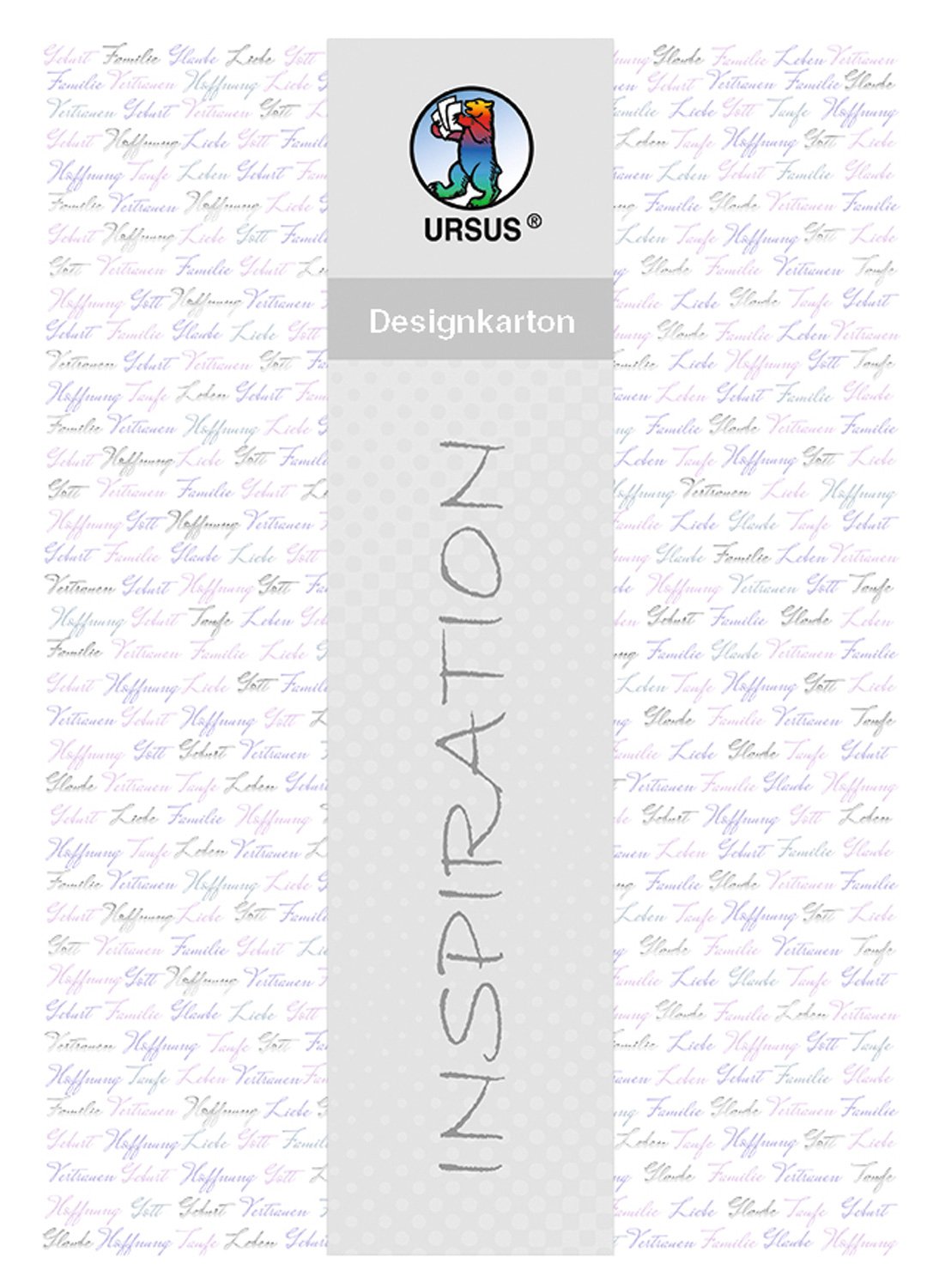 ursus-designkarton-meine-taufe-m-dchen-din-a4-200-g-qm-5-blatt-motiv-3-silber-fo image 1