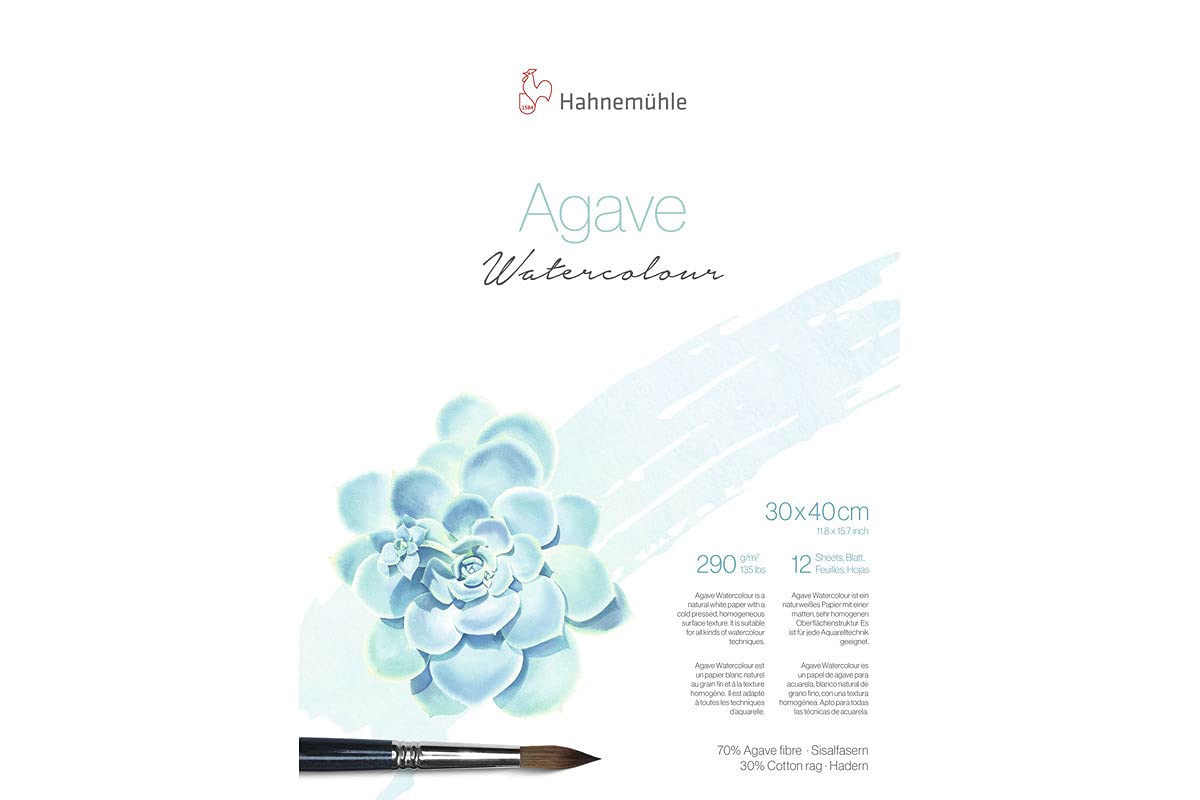 hahnem-hle-agave-watercolour-aquarellpapier-a4-290-g-m-naturwei image 3