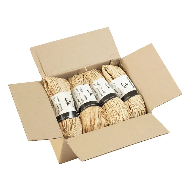 clairefontaine-196071c-geschenkb-nder-aus-nat-rlichem-bast-8er-pack-50-g-braun image 1