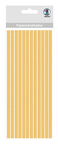 ursus-56750013-papierstrohhalme-chevron-orange-gr-e-s-24-st-ck-19-5-cm image 2