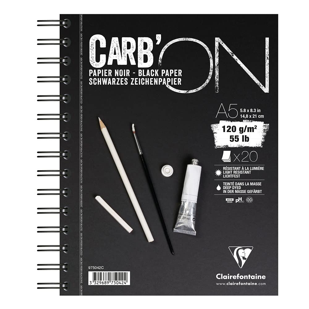 clairefontaine-975041c-zeichenblock-carb-on-din-a2-schwarz-120-g-20-blatt image 7