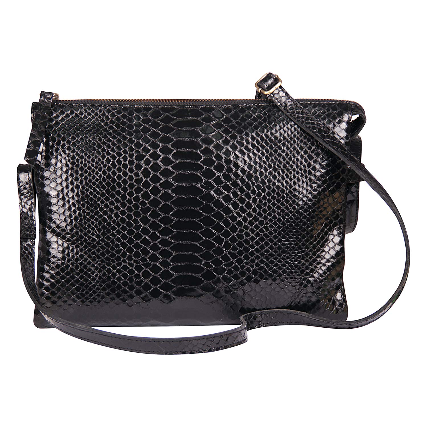 clairefontaine-410184c-duo-tasche-27-x-19-cm-leder-python-schwarz-reptil-design image 1