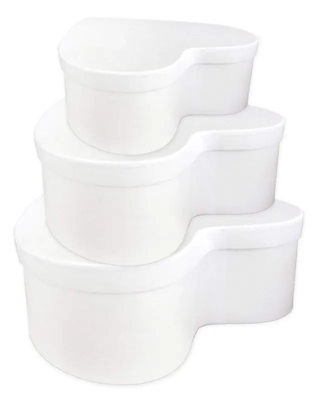 ursus-geschenkkartonset-mini-herz-blanko-3-kartons-wei-sortiert image 1