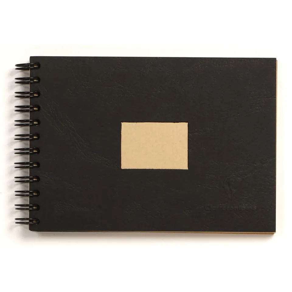 clairefontaine-8370c-skizzenblock-a6-doppelspirale-kraftpapier-90g-braun-60-blat image 1