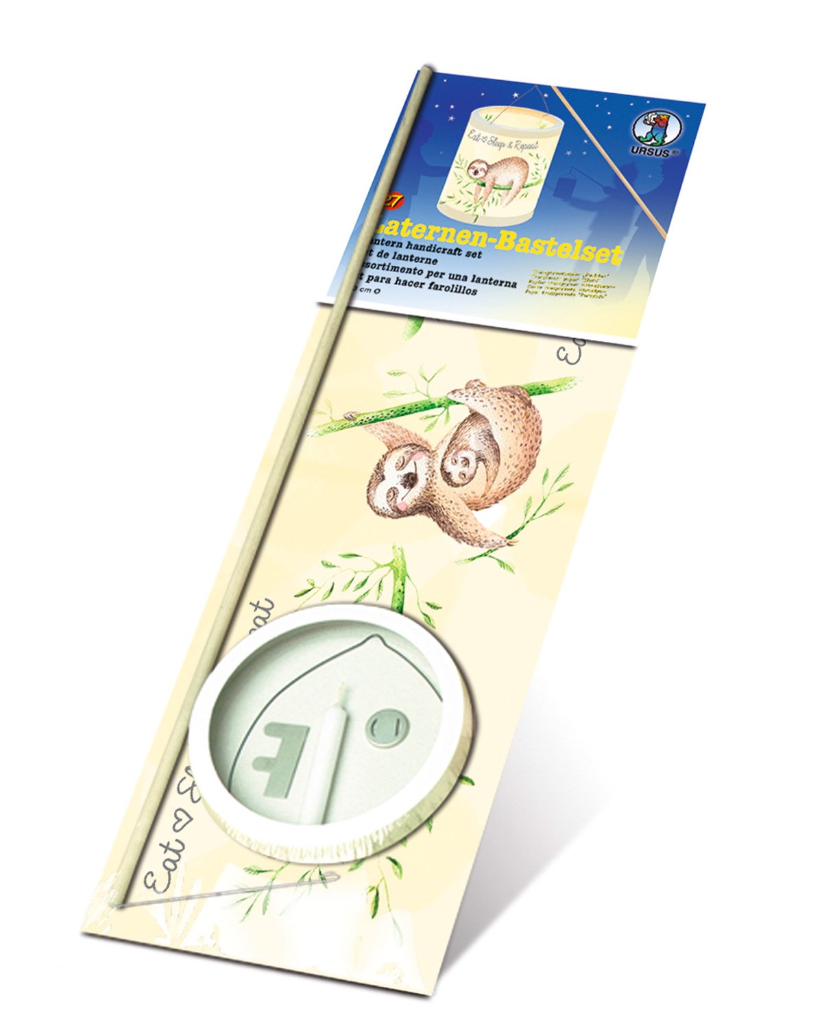 ursus-schult-te-bastelset-mini-faultier-sechseckig-41-cm-zum-selbstbasteln image 4