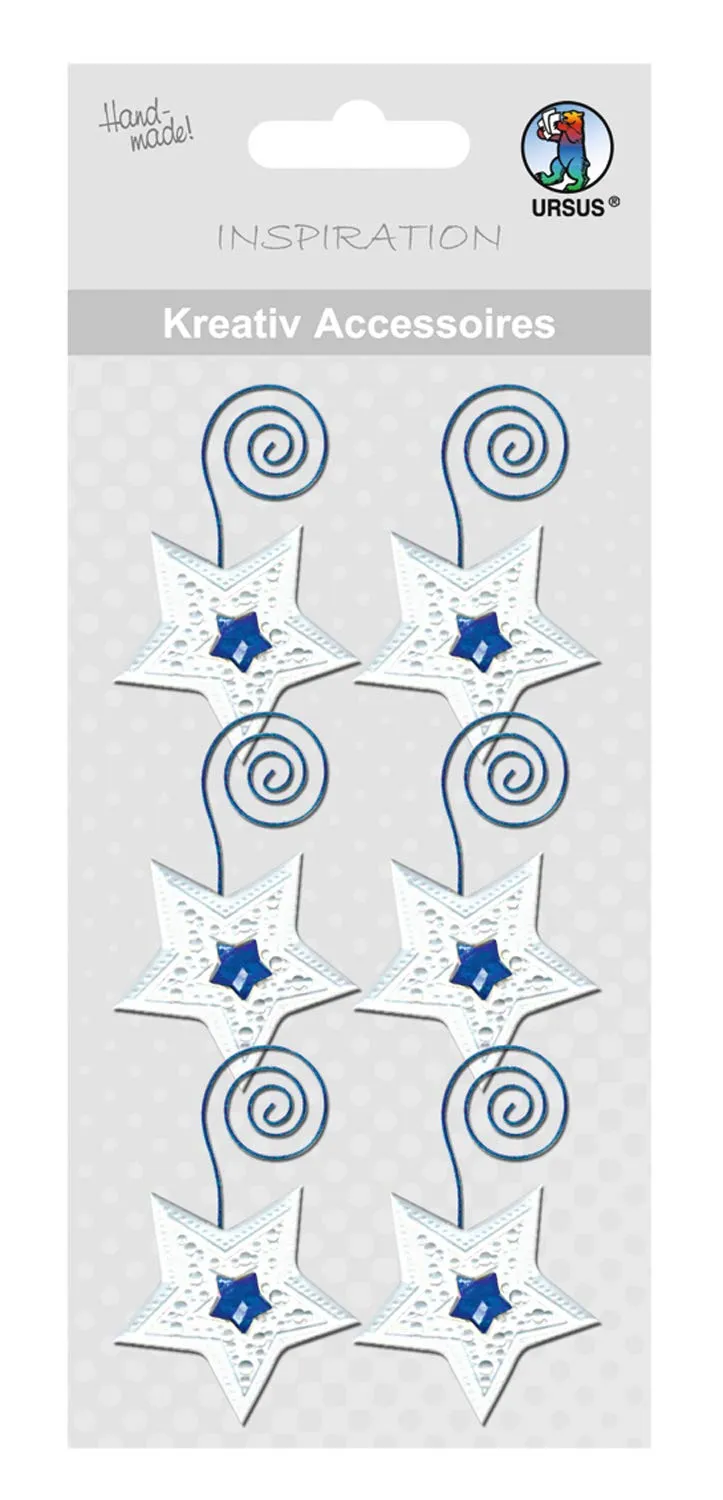 ursus-56400059-kreativ-accessoires-sterne-blau-silber-f-r-scrapbooking image 1